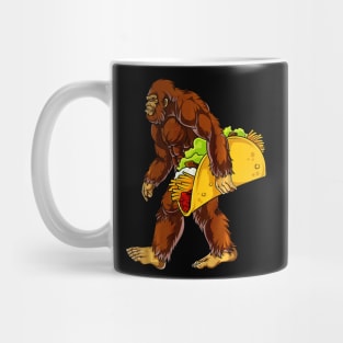 Bigfoot Carrying Taco Cinco de Mayo Mug